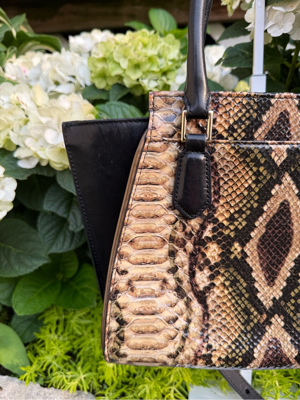 Brahmin Mini Priscilla Crossbody Satchel Python Travertine Ballington Melbourne - Picture 5 of 16